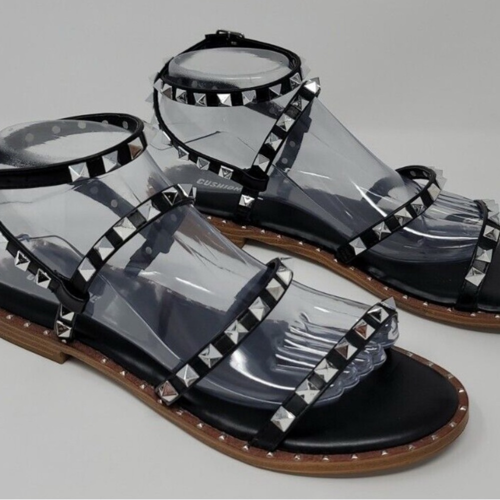 Studded Black Sandals
